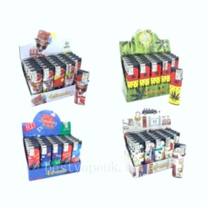25 x 4Smoke Wind-Proof Printed Lighters # 218WE