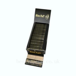 33 Alien Puff Black & Gold 1 1-4 Size Magnetic Unbleached Rolling Papers + Tips