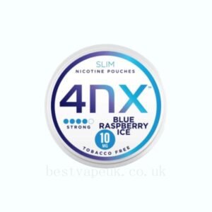 20 Pouches 4NX Blue Raspberry Ice Slim Nicotine Pouches 10mg