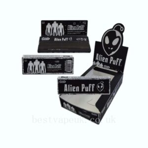 Alien Puff 1 1-4 Size Black Rolling Papers 25 Booklets