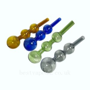 Mixed Colours Glass Pipe 3 bubble design 10x - GB68 - GS0580