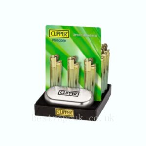 CMP11R Metal Flint Green Gradient Lighters 12 Clipper - CM0S127UK