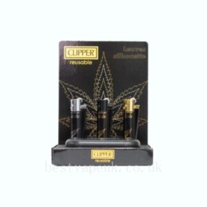 Clipper CMP11RH Metal Large Flint Leaves Silhouette Lighters 12 - CM3S138UK