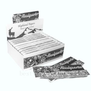 Highland Headquarters King Size Rolling Paper & Tips 24 Count