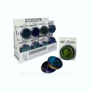 D&K Plastic Shiny Grinder Leaf Design Display Pack 24 x - DK4004A - GS1417
