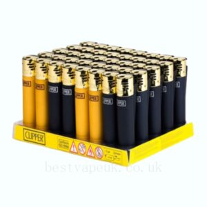 Clipper CK11RH Classic Large Flint Black & Gold Lighters 40- CK2C000UKH