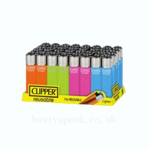 Clipper CP11RH Classic Flint Fluo Branded Refillable Lighters 40 - CL1C103UKH