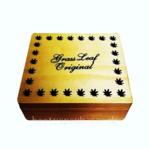 Grass Leaf Wooden Storage Box Original Large