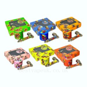 Honey Puff Metal Grinder & Pipe Gift Set - GS1152 (SET239-HP)
