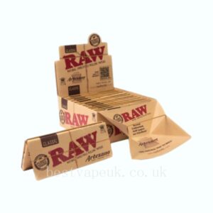 Raw Classic Artesano King Size Slim Rolling Papers 15 + Tray & Tips