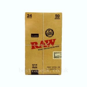 Raw Classic 1 1-4 Size Rolling Papers 24