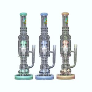 The Smoke Island Honeycomb Tube Glass Bong 18" - GBS995